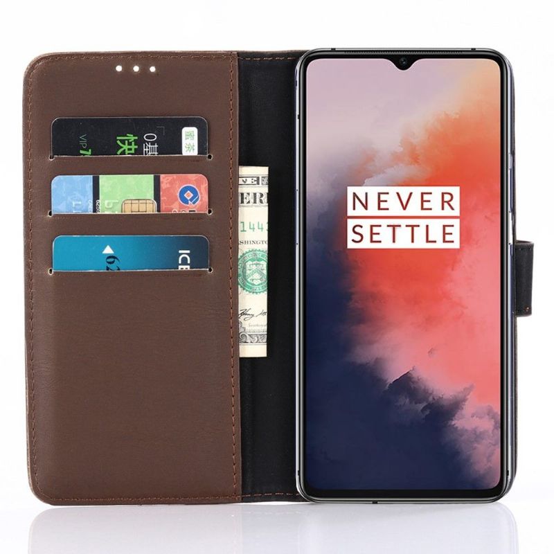 OnePlus 7T - Housse simili cuir rétro