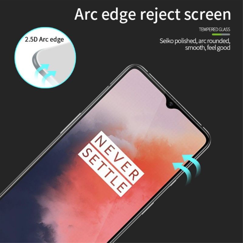 OnePlus 7T - Protection d’écran en verre trempé full size