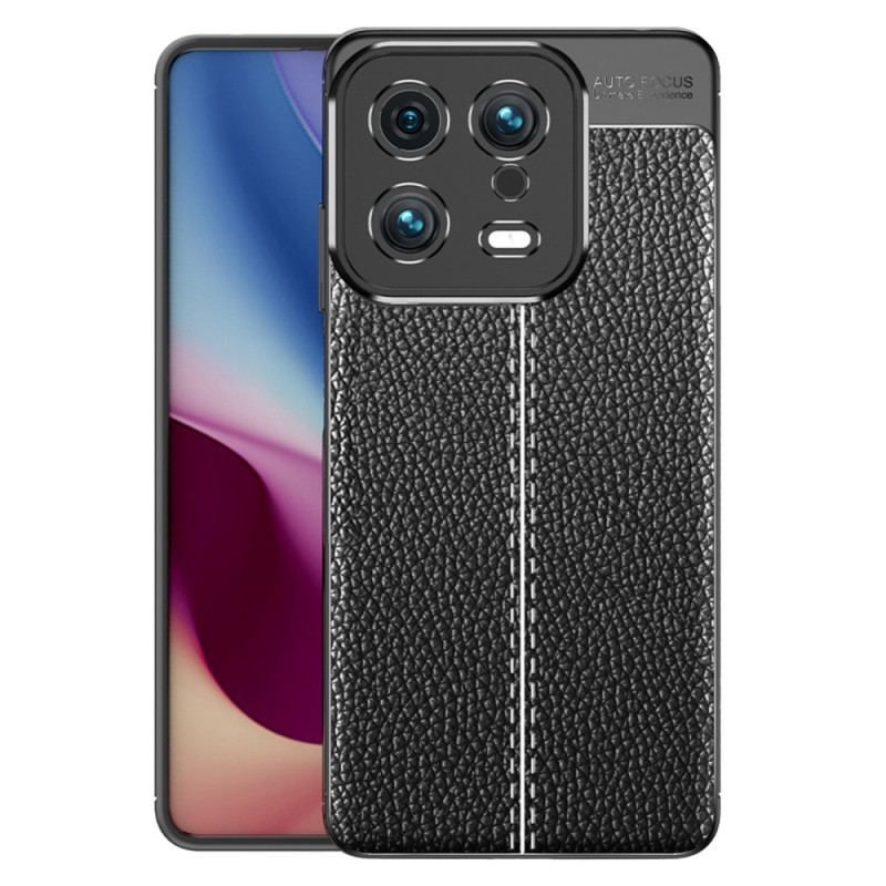 Coque Xiaomi 13 Effet Cuir Litchi Double Line