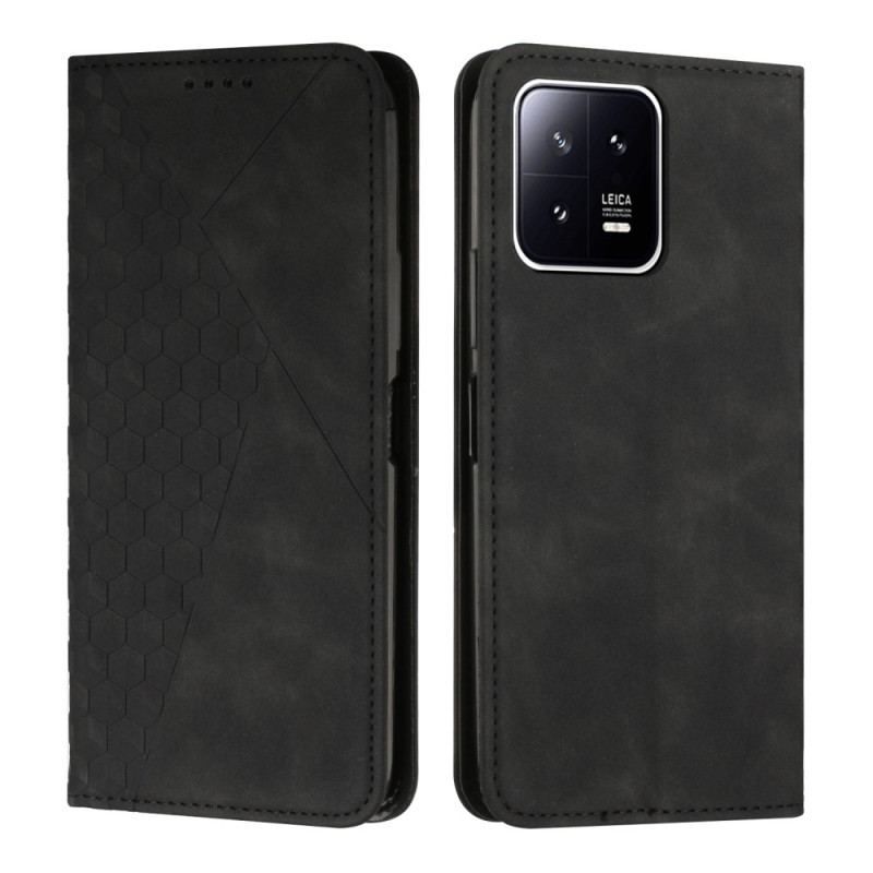 Flip Cover Xiaomi 13 Style Cuir Motif 3D