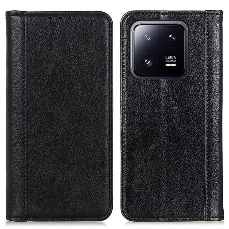 Flip Cover Xiaomi 13 Version Colorée Cuir Fendu