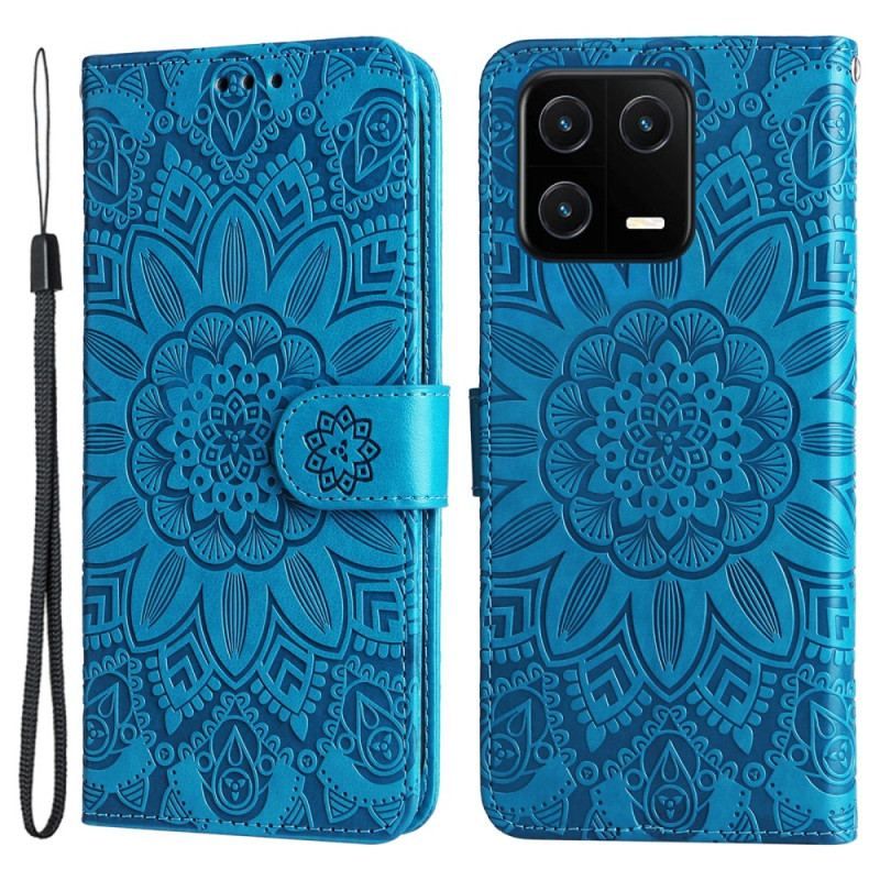 Housse Xiaomi 13 Mandala Soleil avec Lanière