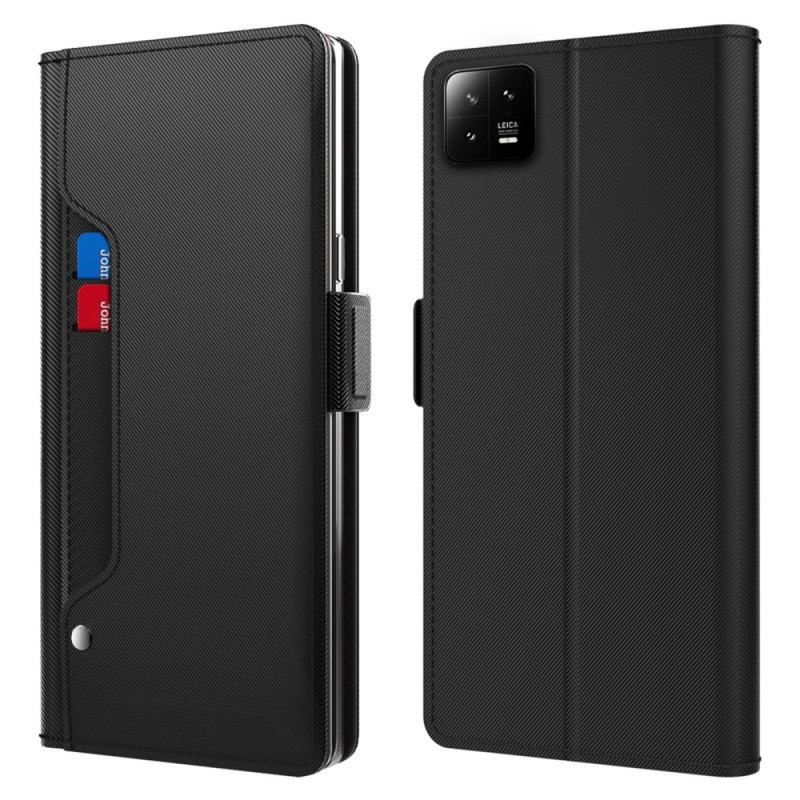 Housse Xiaomi 13 Miroir et Porte-Cartes Amovible