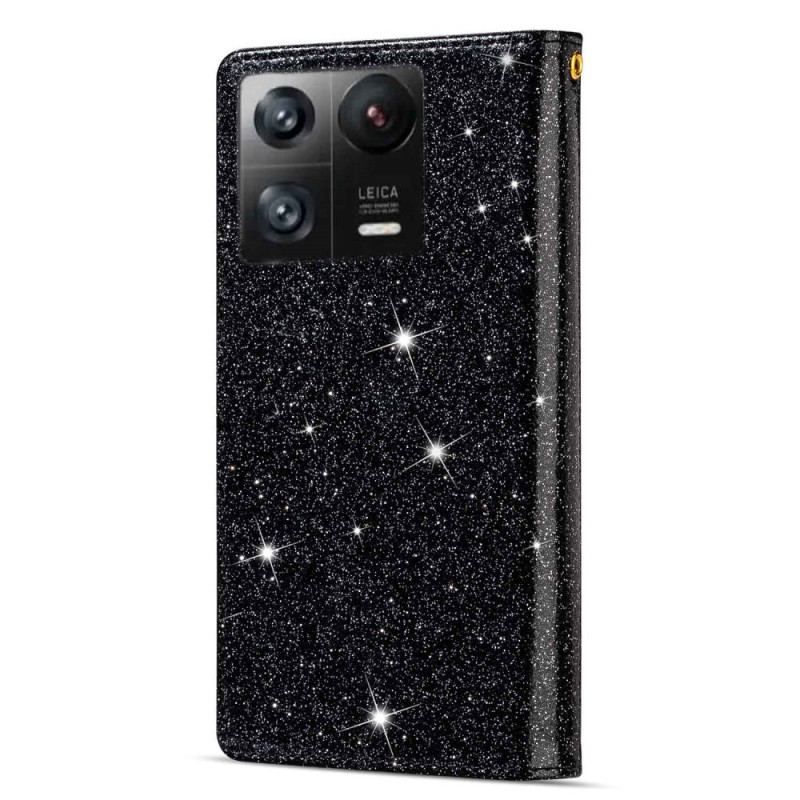 Housse Xiaomi 13 Paillettes Portefeuille Zip