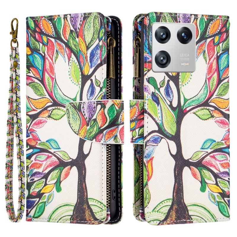 Housse Xiaomi 13 Poche Zippée Arbre