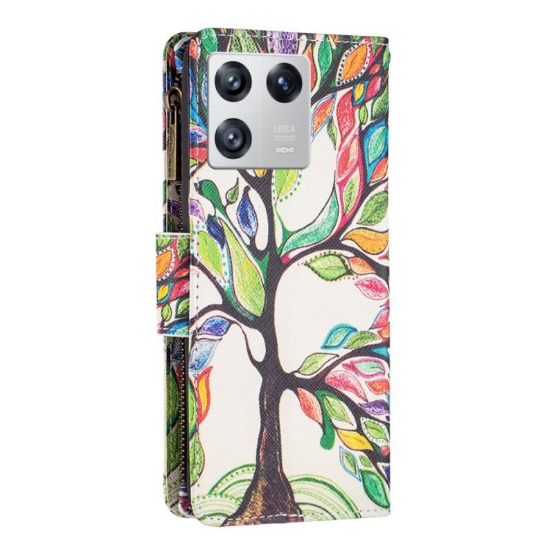 Housse Xiaomi 13 Poche Zippée Arbre