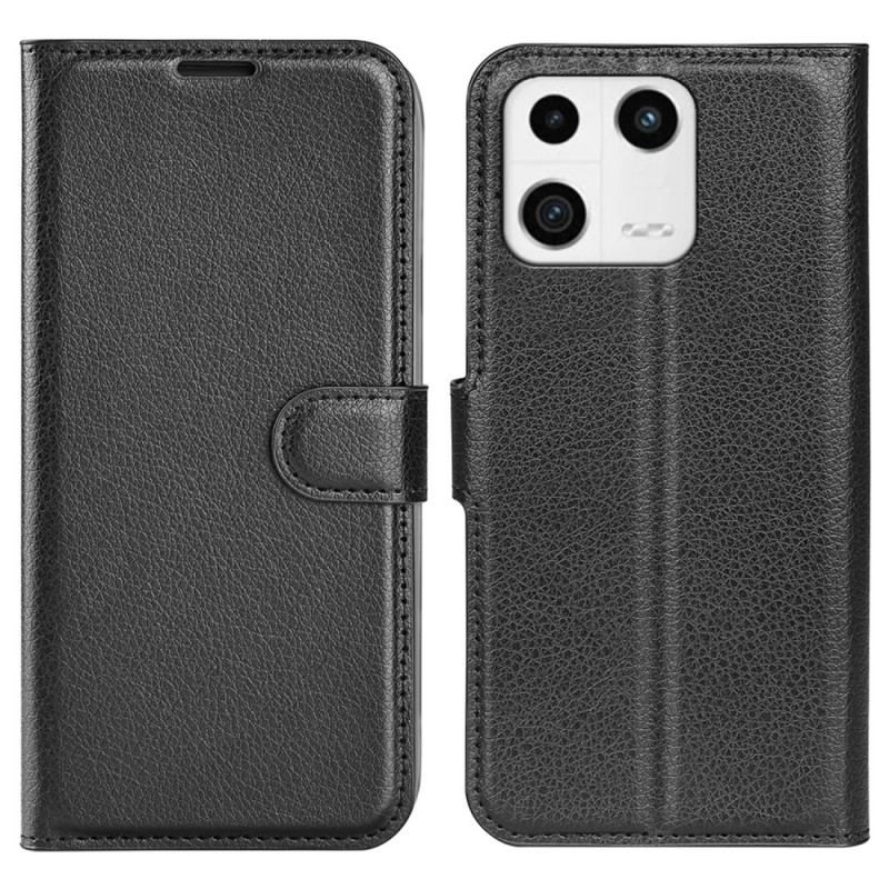 Housse Xiaomi 13 Simili Cuir Litchi Classique