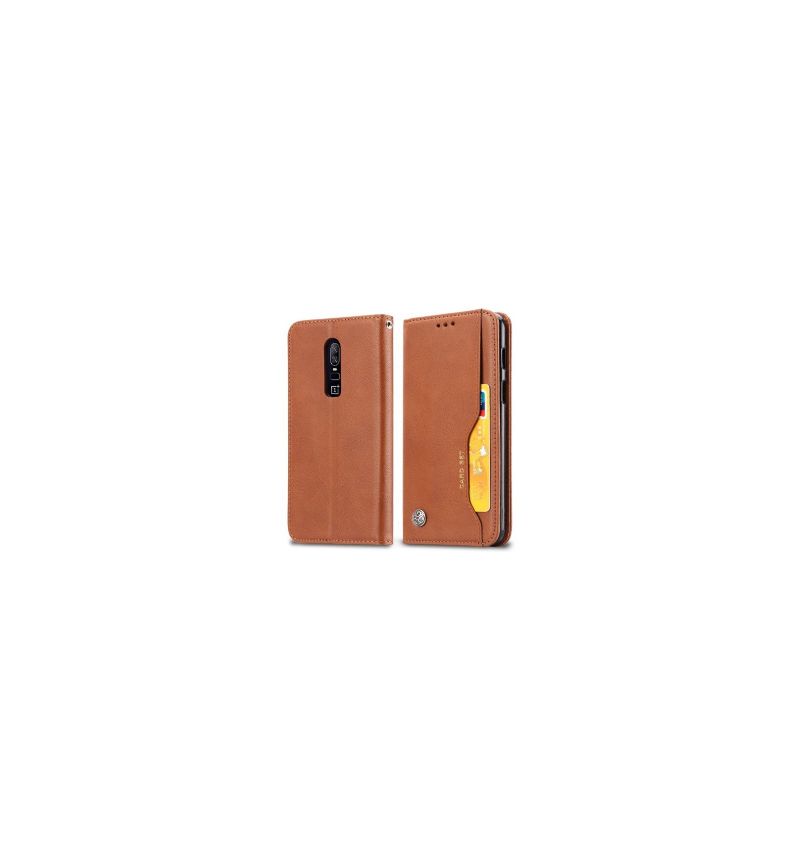 Housse OnePlus 6 Portefeuille cuir stand case