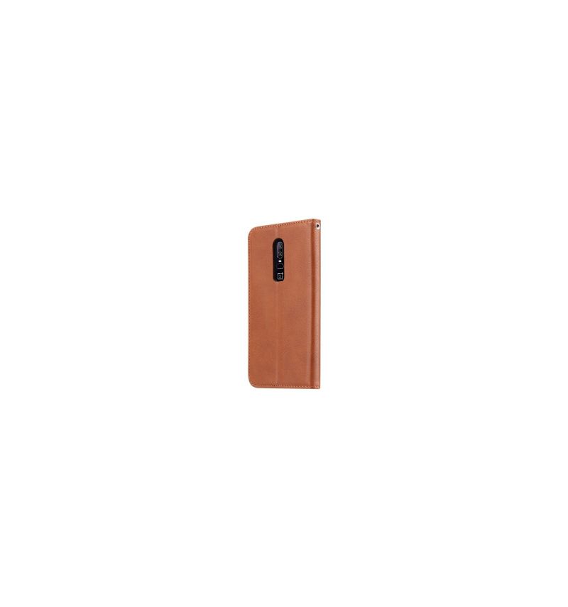 Housse OnePlus 6 Portefeuille cuir stand case