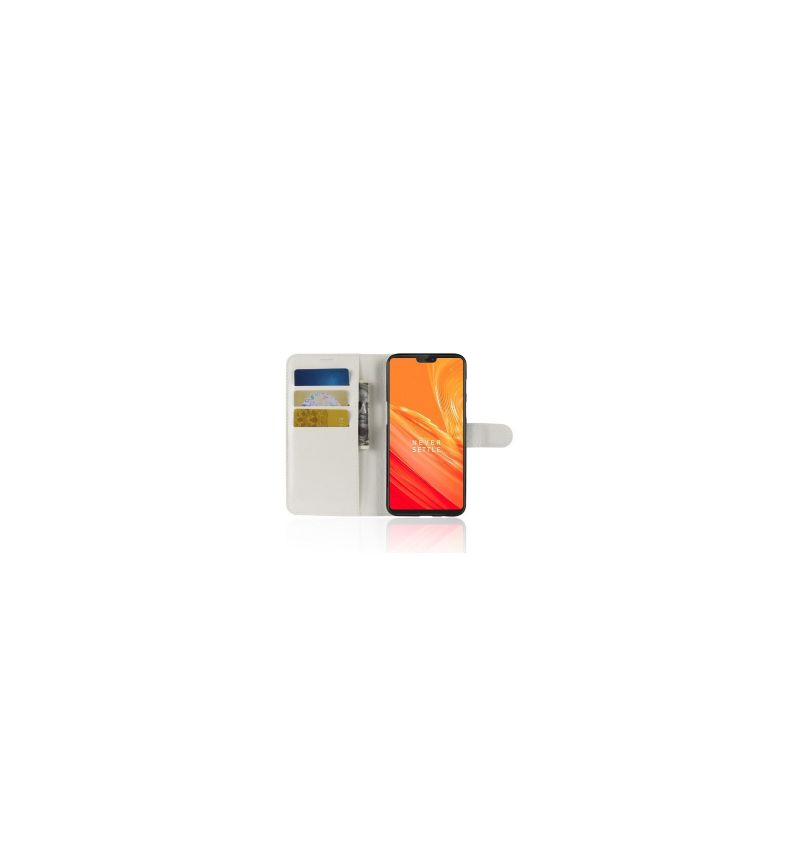 Housse OnePlus 6 Style cuir portefeuille