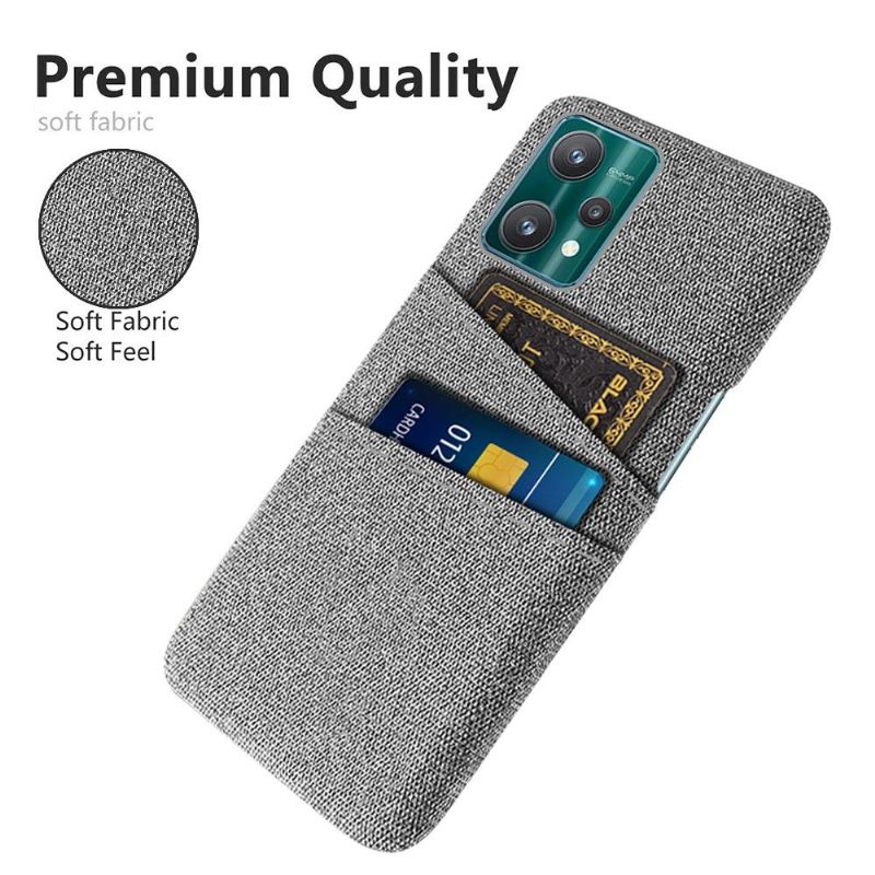 Coque Realme 9 Pro Tissu Porte-Cartes