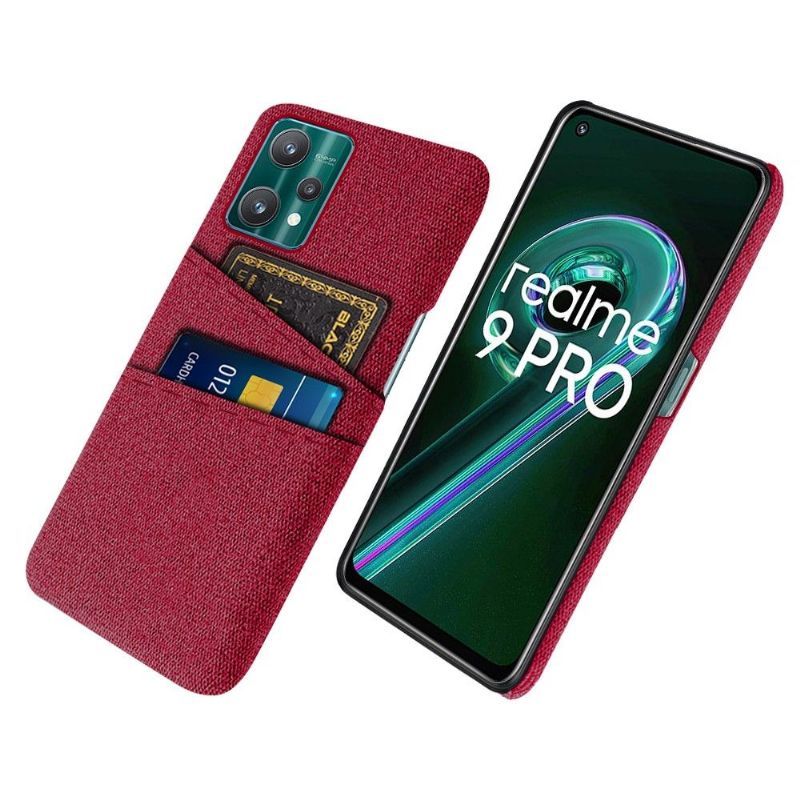 Coque Realme 9 Pro Tissu Porte-Cartes