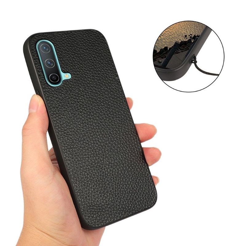 Coque OnePlus Nord CE 5G cuir véritable grainé