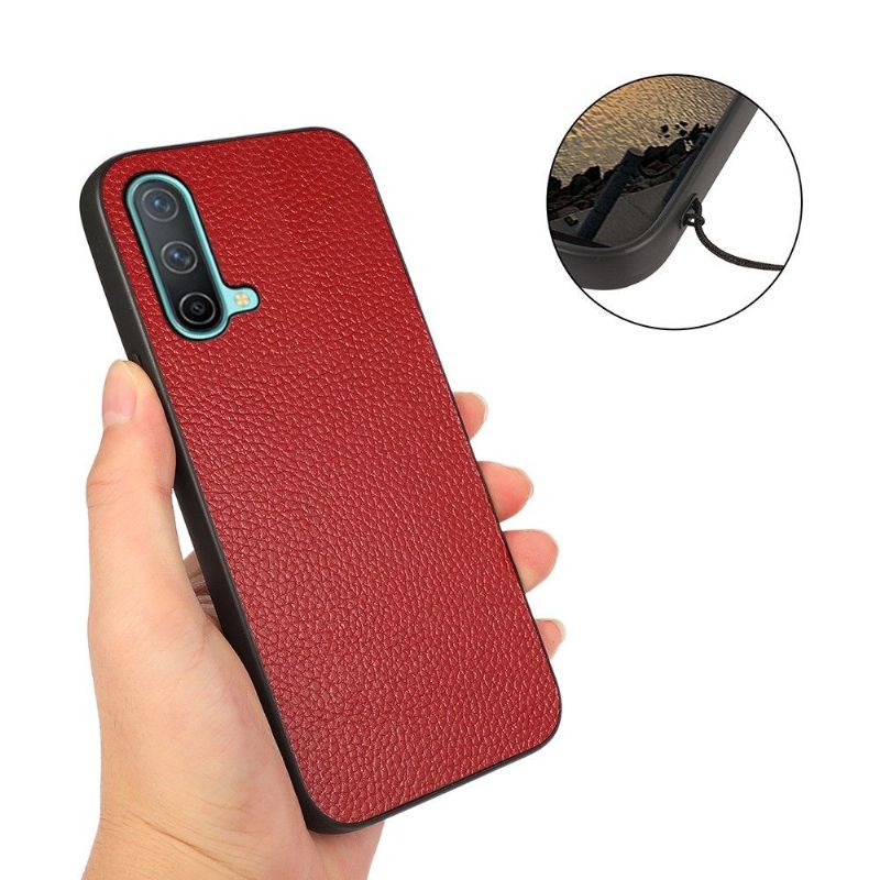 Coque OnePlus Nord CE 5G cuir véritable grainé