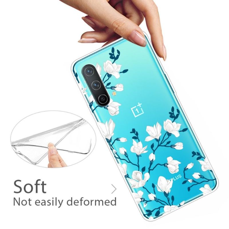 Coque OnePlus Nord CE 5G fleurs blanches