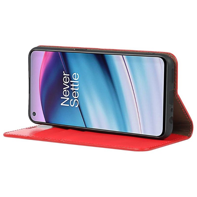 OnePlus Nord CE 5G - Housse cuir porte cartes fonction support