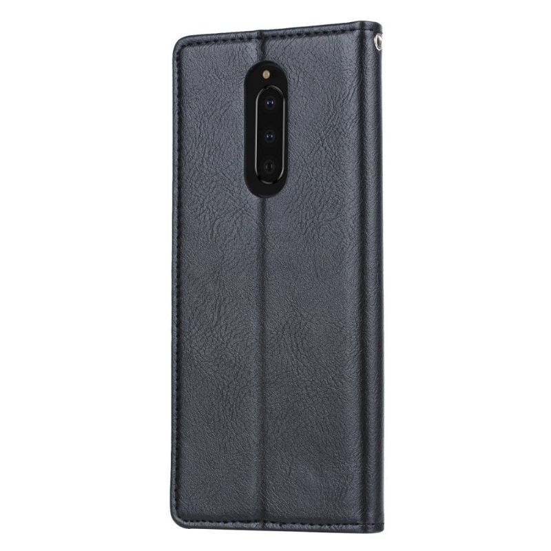 Sony Xperia 1 - Étui porte cartes cuir stand case