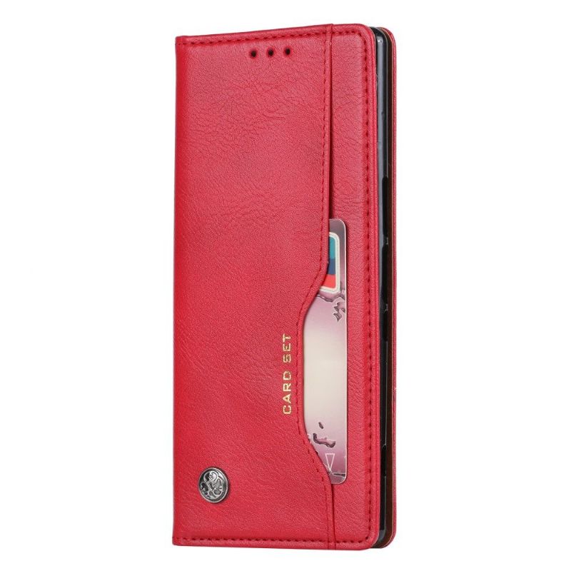 Sony Xperia 1 - Étui porte cartes cuir stand case