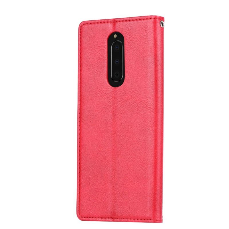 Sony Xperia 1 - Étui porte cartes cuir stand case