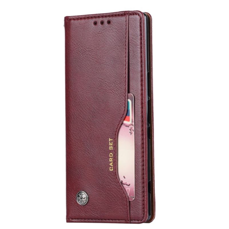 Sony Xperia 1 - Étui porte cartes cuir stand case