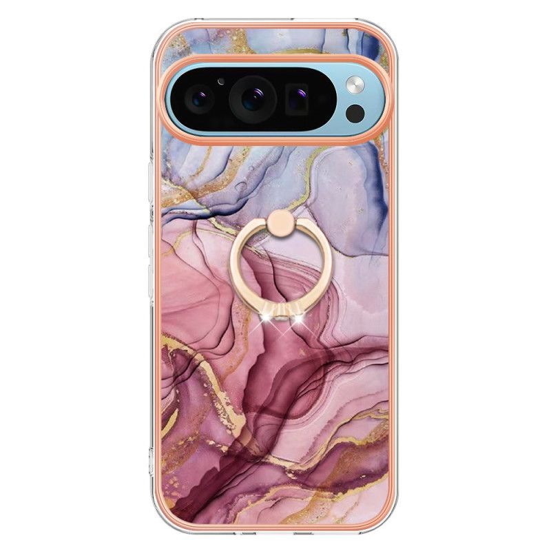 Coque Google Pixel 9 Pro XL Anneau-Support Marbre