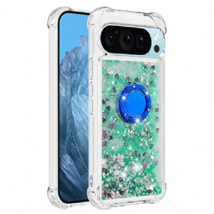 Coque Google Pixel 9 Pro XL Anneau-Support Paillettes