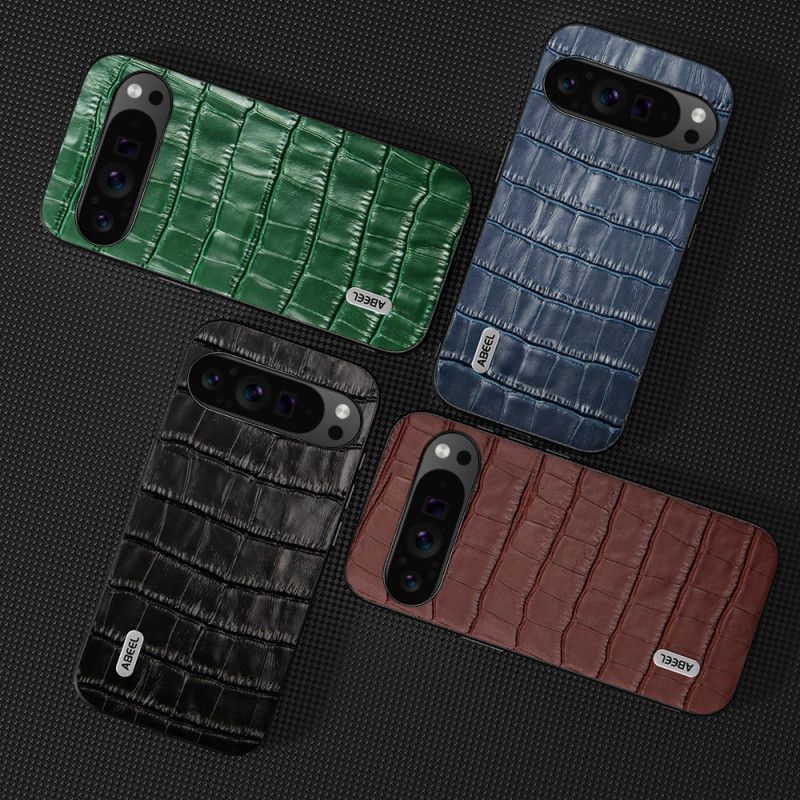 Coque Google Pixel 9 Pro XL Cuir Effet Crocodile ABEEL