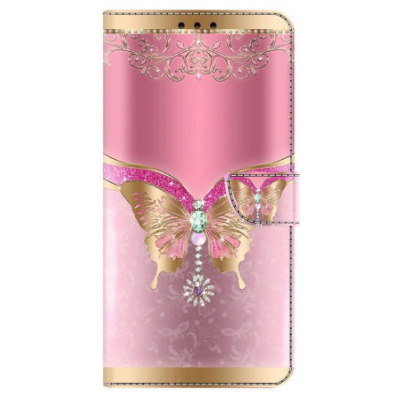 Housse Google Pixel 9 Pro XL Papillon Rose et Or