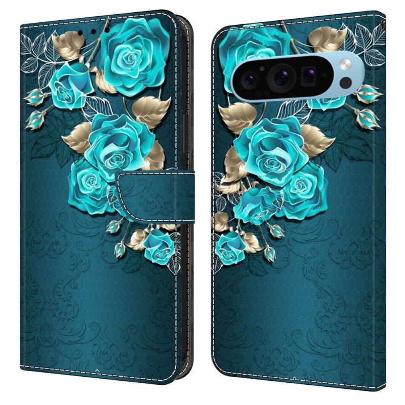 Housse Google Pixel 9 Pro XL Roses Bleues