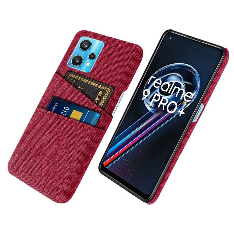 Coque Realme 9 Pro Plus Tissu Porte-Cartes