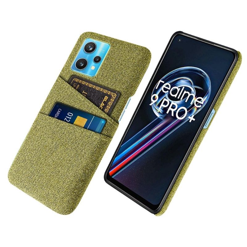 Coque Realme 9 Pro Plus Tissu Porte-Cartes