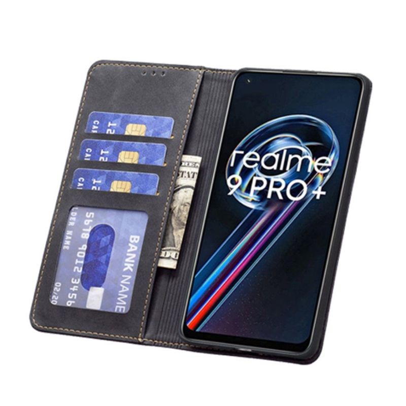 Housse Realme 9 Pro Plus BINFEN COLOR flip simili cuir