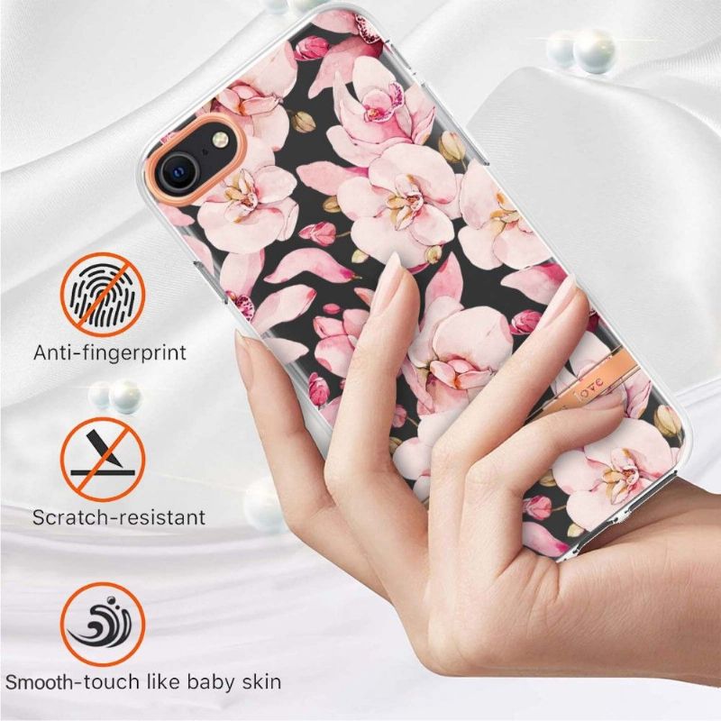 Coque iPhone SE 2022 / 2020 / 8 / 7 Gardénia fleur rose