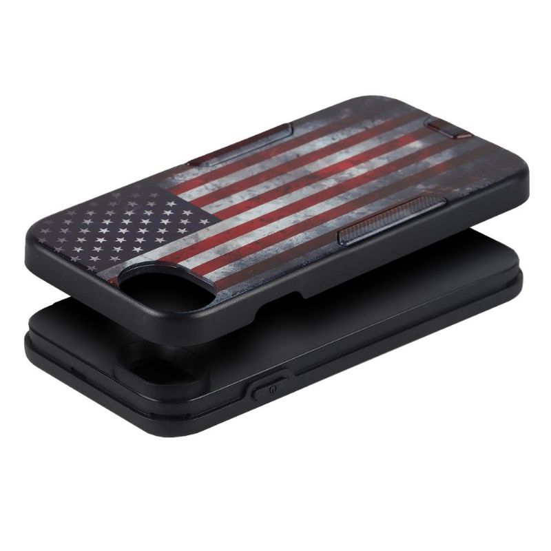 Coque iPhone SE 2022 / 2020 Drapeau Américain Vintage