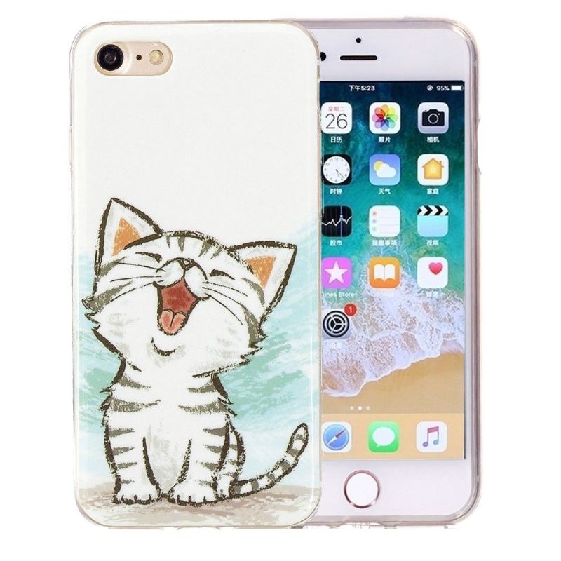 Coque iPhone SE 2022 / 2020 Fluorescente Chat content