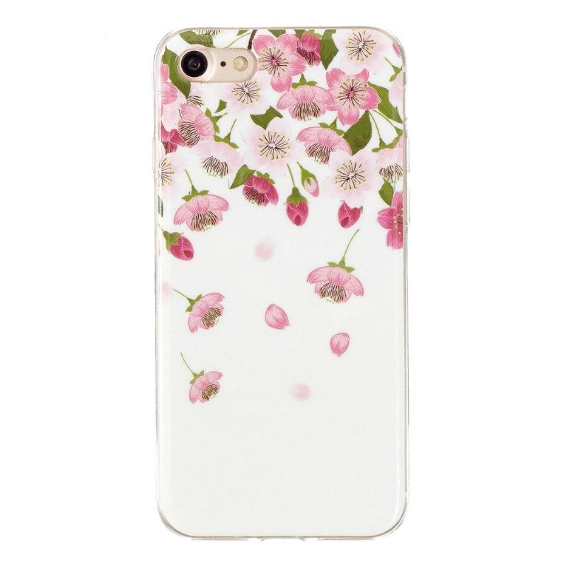 Coque iPhone SE 2022 / 2020 Fluorescente Fleurs