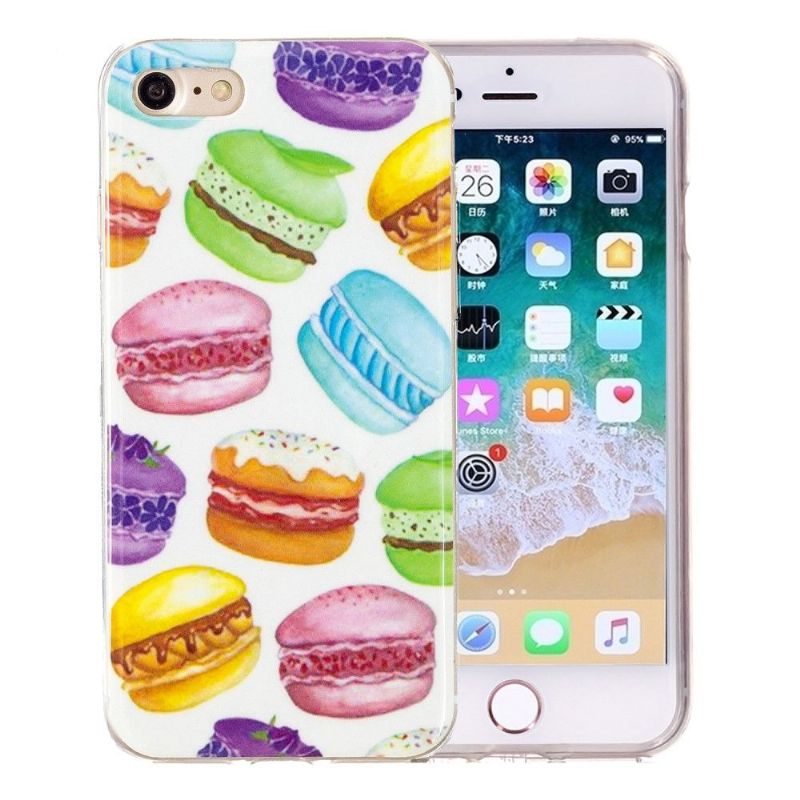 Coque iPhone SE 2022 / 2020 Fluorescente Macarons