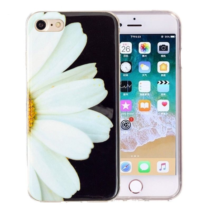 Coque iPhone SE 2022 / 2020 Fluorescente Marguerite