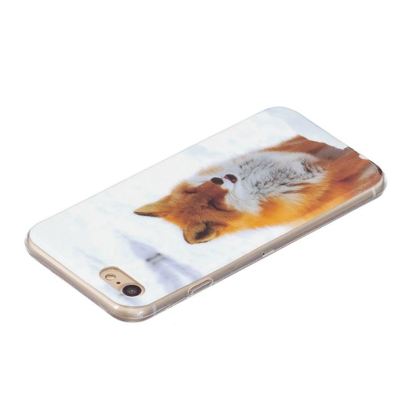 Coque iPhone SE 2022 / 2020 Fluorescente Renard roux