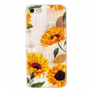 Coque iPhone SE 2022 / 2020 Fluorescente Tournesol Vintage