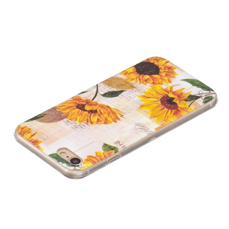 Coque iPhone SE 2022 / 2020 Fluorescente Tournesol Vintage