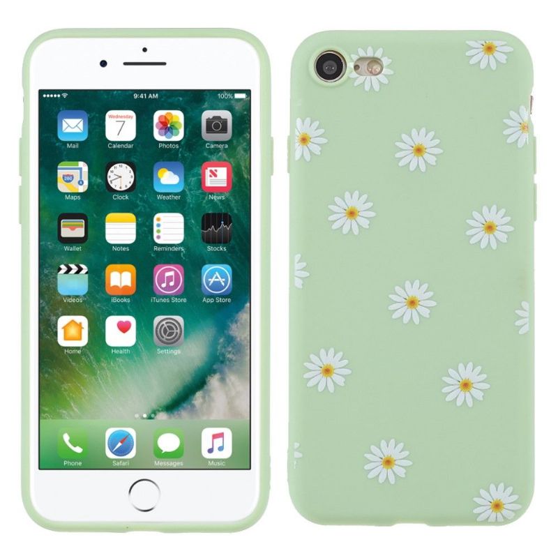 Coque iPhone SE 2022 / 2020 Silicone Marguerites