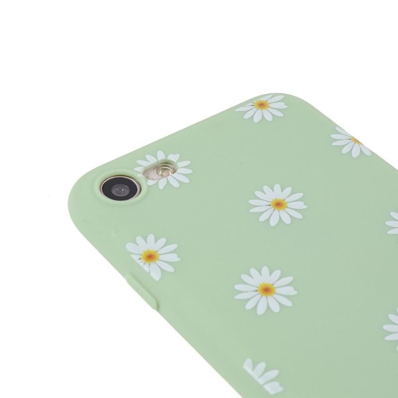 Coque iPhone SE 2022 / 2020 Silicone Marguerites