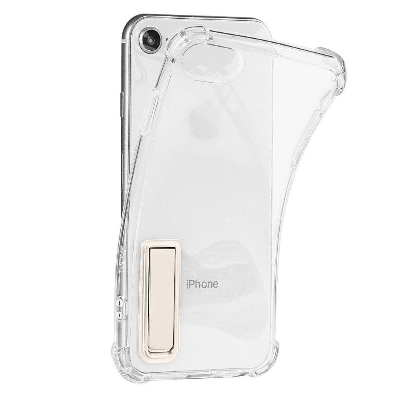 Coque iPhone SE 2022 / 2020 transparente angles renforcé fonction support