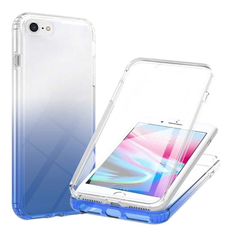 Coque transparente iPhone SE 2022 / 2020 dégradée avec verre trempé