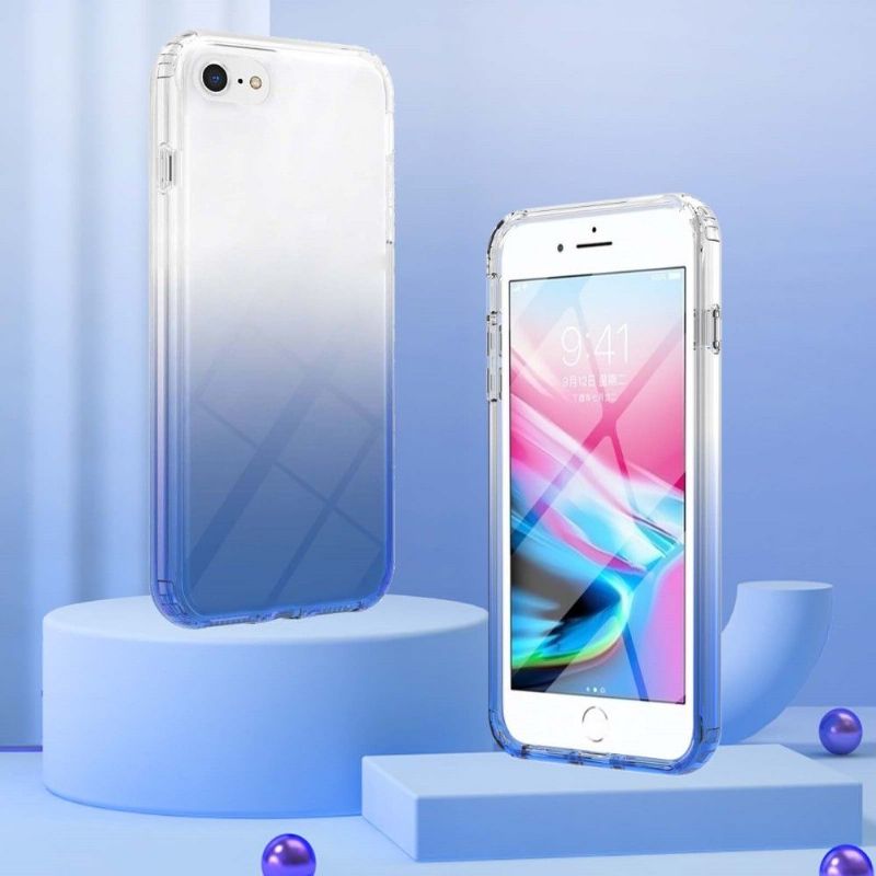 Coque transparente iPhone SE 2022 / 2020 dégradée avec verre trempé