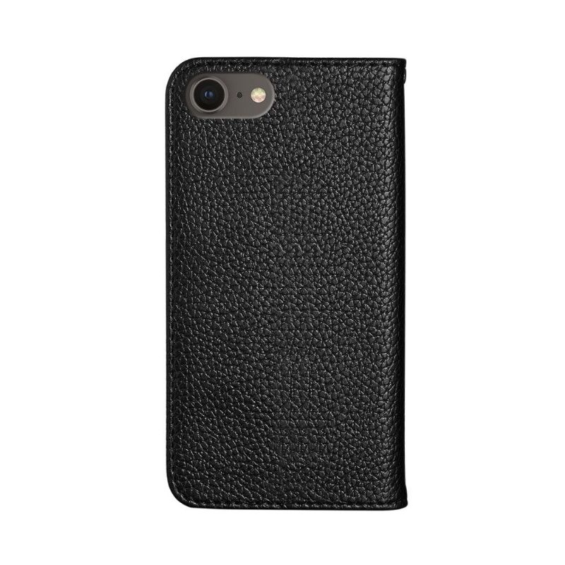 Flip cover iPhone SE 2022 / 2020 / 8 / 7 simili cuir texturé