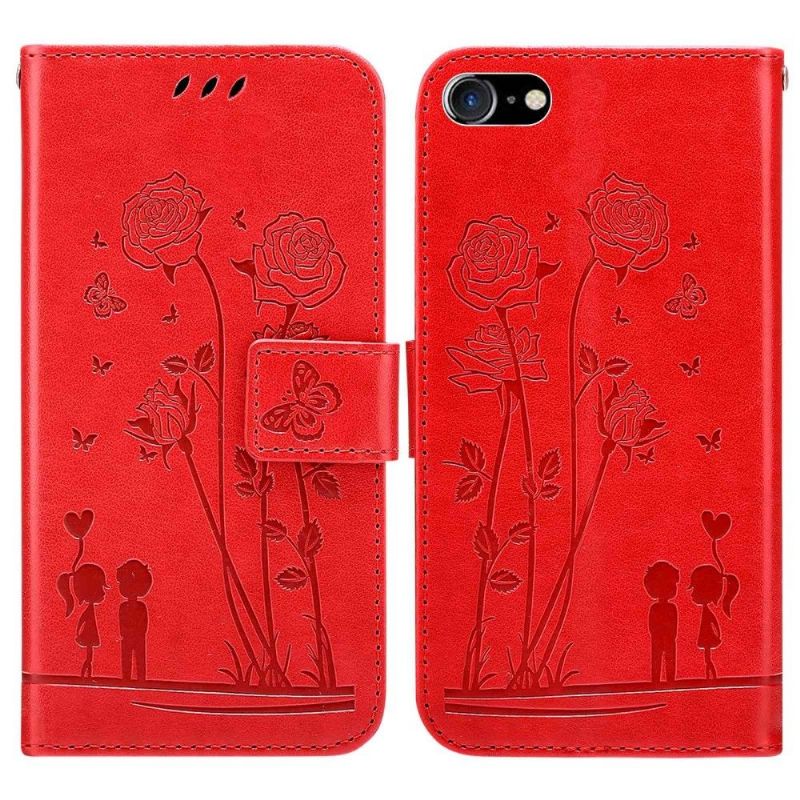 Housse iPhone SE 2022 / 2020 / 8 / 7 Illustration Couple et Pissenlits