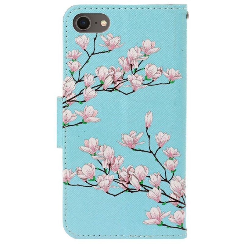 Housse iPhone SE 2022 / 2020 Branches Fleuries