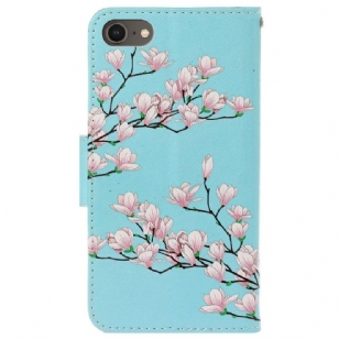 Housse iPhone SE 2022 / 2020 Branches Fleuries